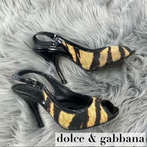 COPY - Dolce & Gabbana Leopard Print Slingback Pumps (See images and descriptio…